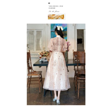 ORDER 2 - 3 TUẦN_Đầm dạ hội đính hạt họa tiết thanh lịch_Chát ib với shop trc khi mua hàng