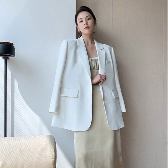 Áo khoác blazer dáng rộng thời trang mùa thu phong cách Hàn Quốc cho nữ