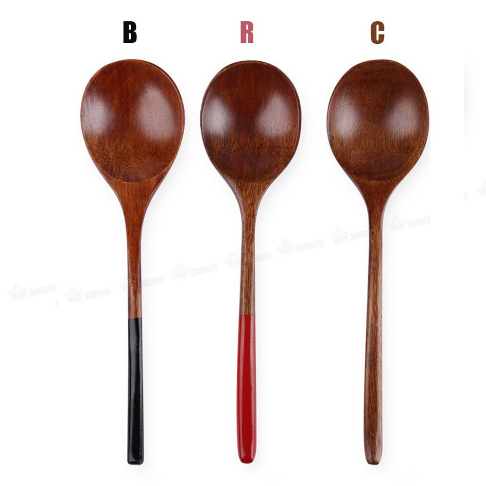 Muỗng gỗ đầu tròn phong cách Nhật Bản chất lượng