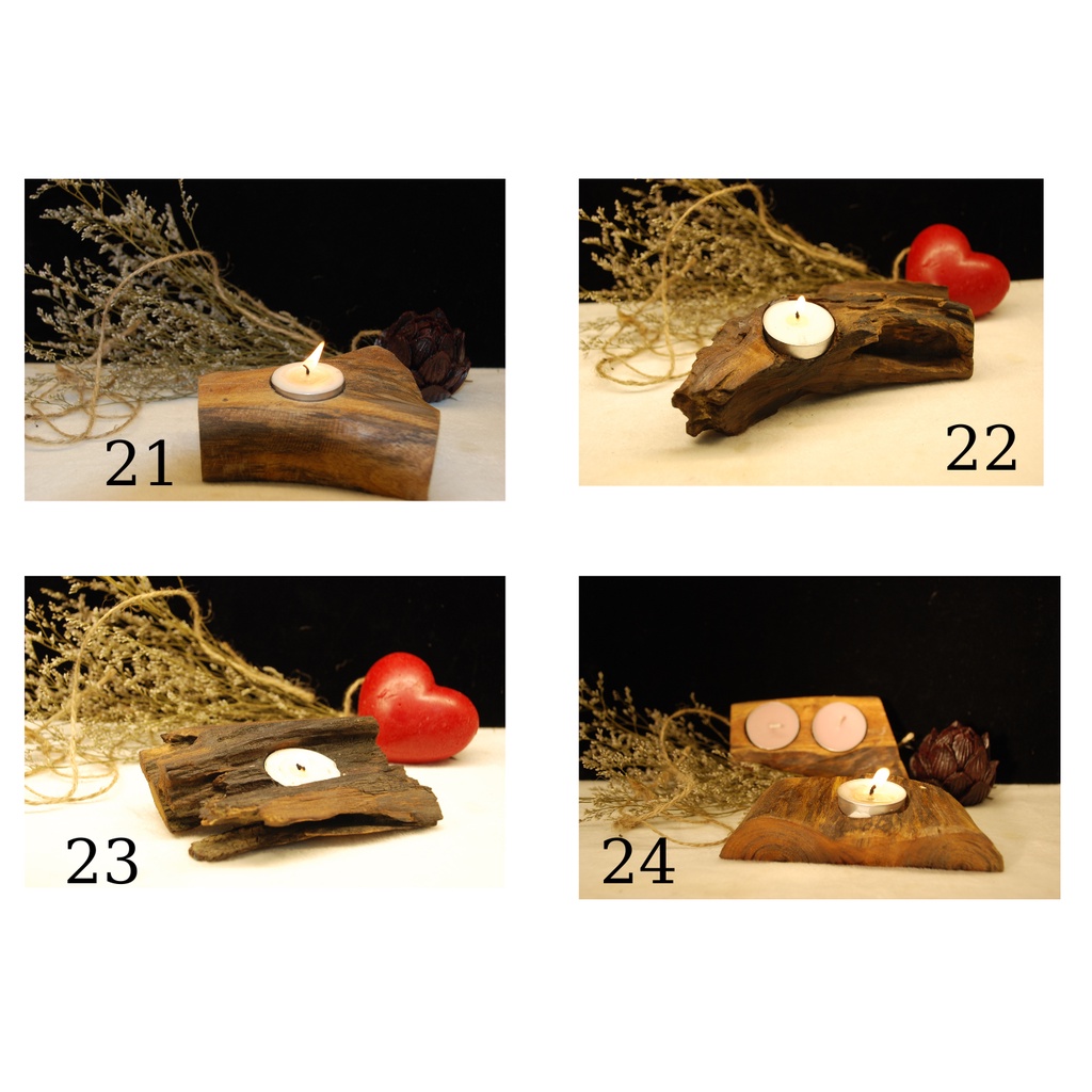 Đế nến Tealight 1 viên tự nhiên