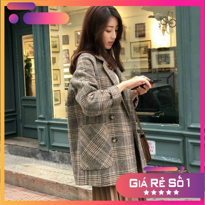 Áo Dạ Kẻ Hàng Quảng Châu Cao Cấp, áo 2 lớp dày với thiết kế phong cách hàn quốc, hàng cao cấp loại 1