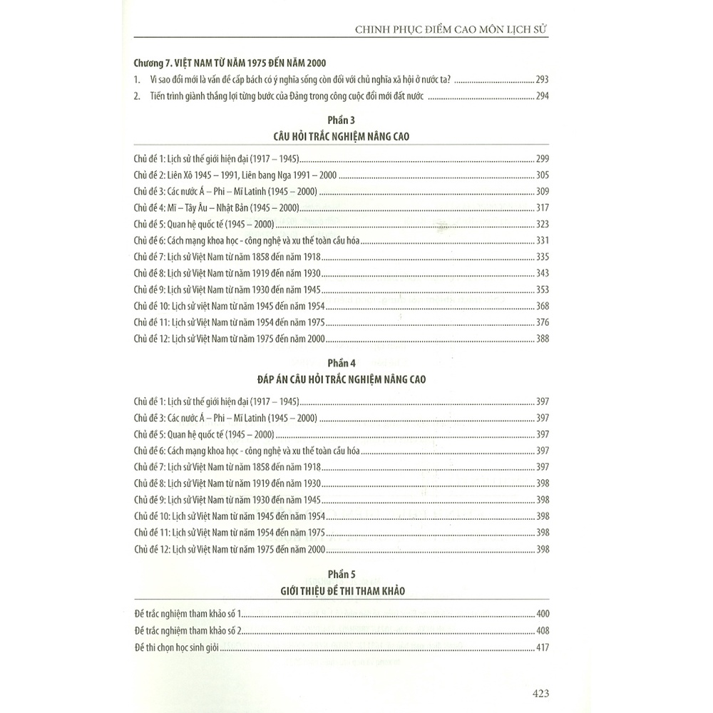 Sách - Chinh Phục Điểm Cao Luyện Thi Môn Lịch Sử Thi THPT QG Và Thi Học Sinh Giỏi THPT