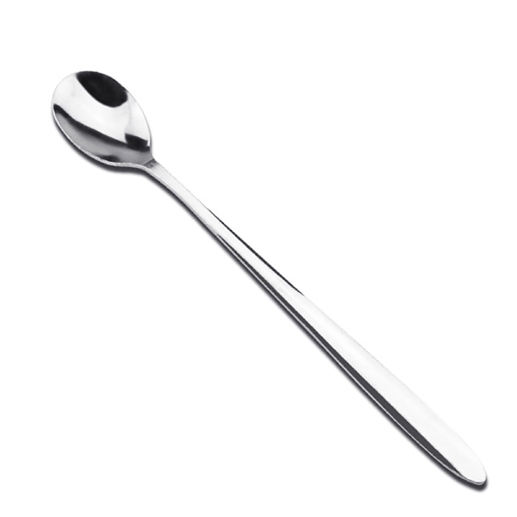 Set 2 Muỗng Cà Phê Cán Dài Bằng Thép Không Gỉ