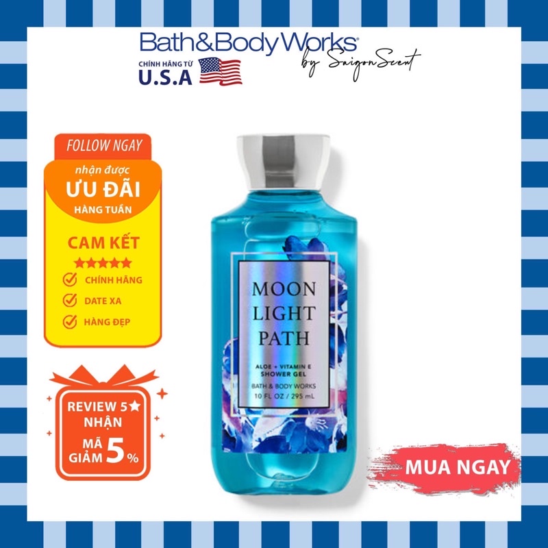 Sữa tắm Bath &amp; Body Works - Moonlight Path (295ml)