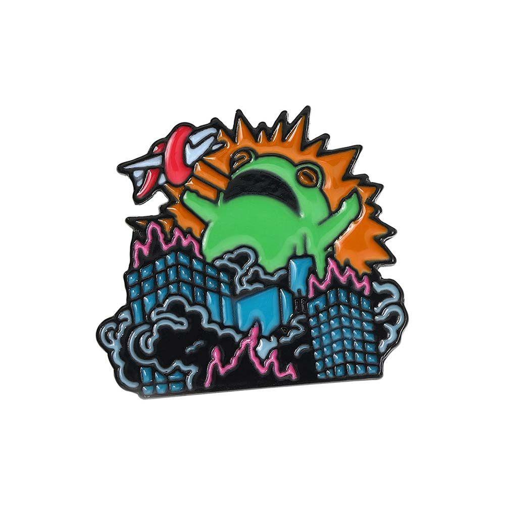Ghim Cài Áo Hình Nhím / Khủng Long / Dâu Tây VANES1 Tráng Men Cho Nam Và Nữ
