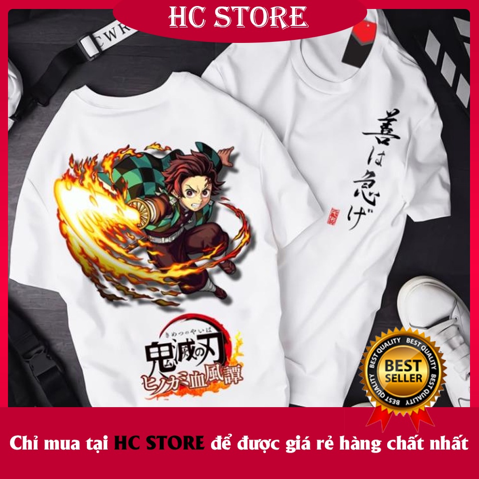 BST Áo Thun KIMETSU NO YAIBA Siêu Đẹp | Áo Phông DEMON SLAYER Tanjirou | Giyuu | Zenitsu | Nezuko cực ngầu siêu chất