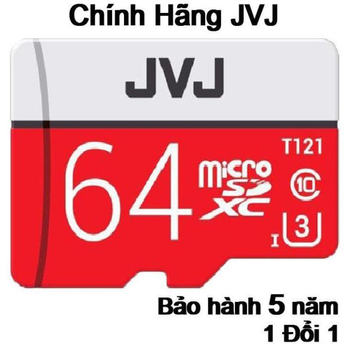 [Giá Rẻ] Thẻ nhớ 16/32/64/128 Gb JVJ Pro U3 Class 10 – chuyên dụng cho CAMERA tốc độ cao - Bh 5 năm