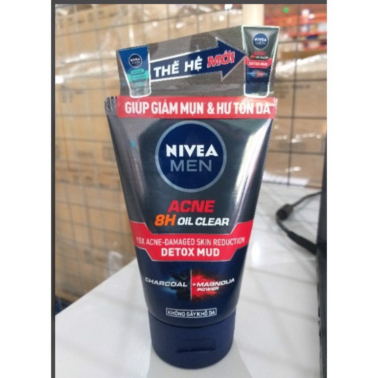 Sữa rửa mặt bùn khoáng Nivea Men kiểm soát nhờn & ngừa mụn (100g)