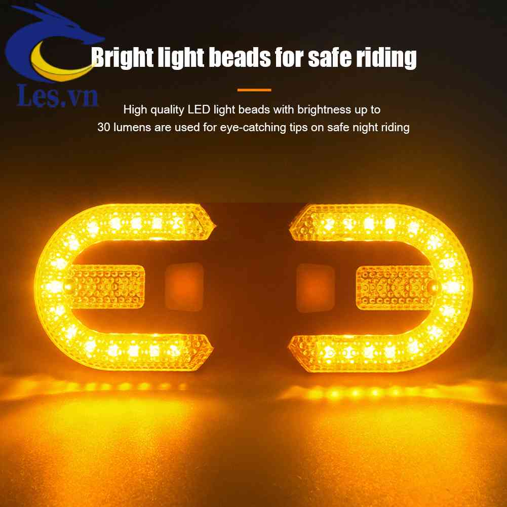 Đèn LED Xi Nhan 3 Trong 1 30lm Gắn Đuôi Xe Đạp Kèm Điều Khiển Từ Xa