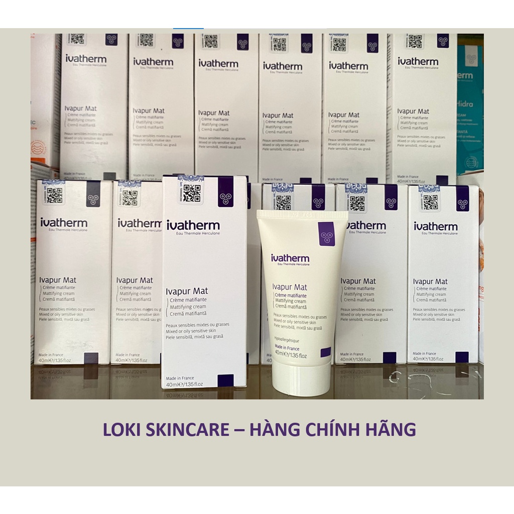 Kem Dưỡng kiểm Soát Dầu Mụn Ivapur Mat Ivatherm Của Pháp 40ml