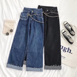 Quần jeans suông rộng