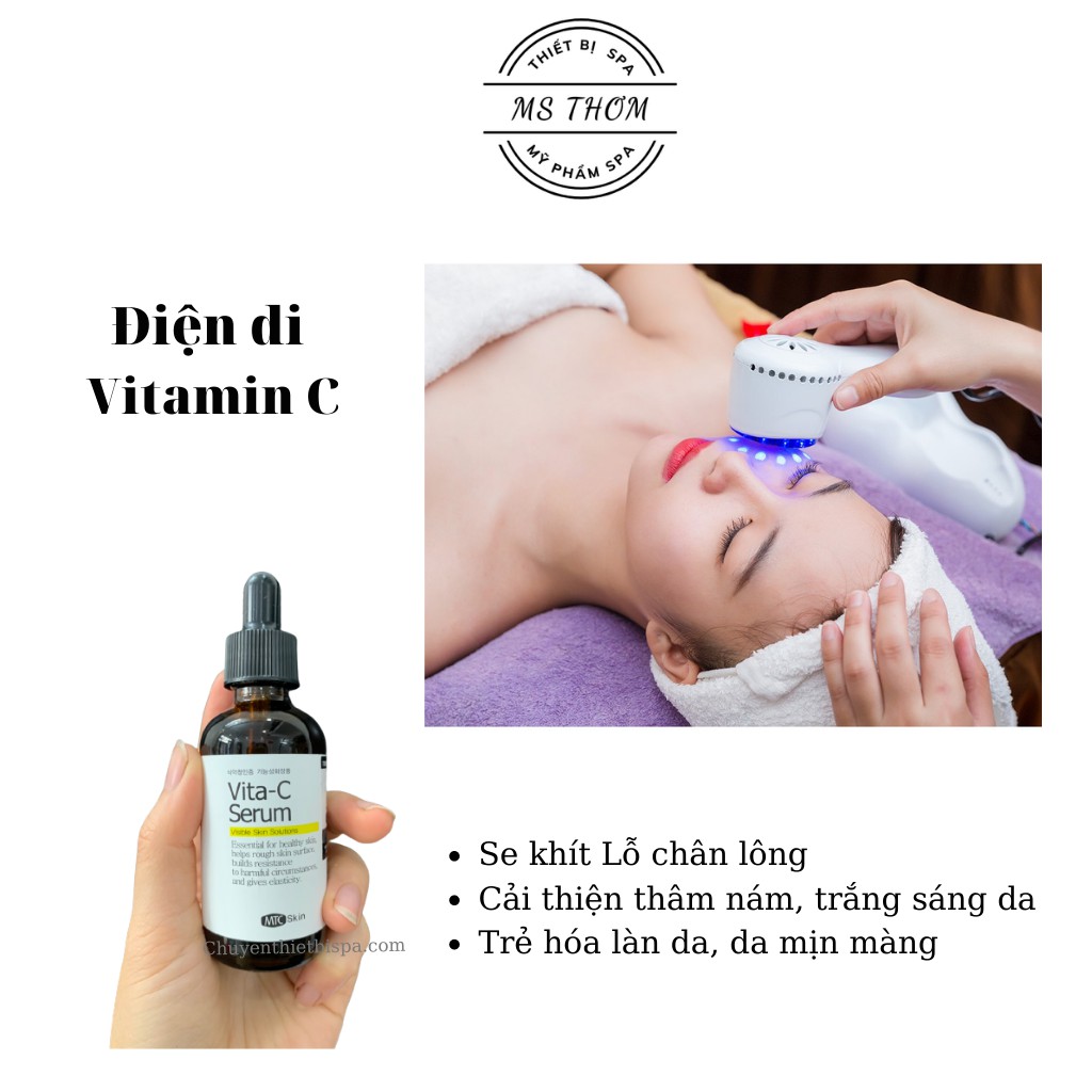 Serum vitamin C trắng da, mờ thâm nám MTC Skin chai 60ml - Hàng Công ty chính hãng
