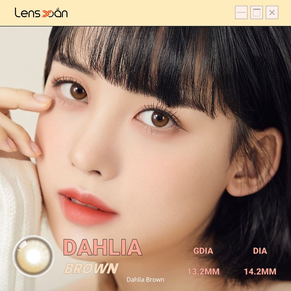 KÍNH ÁP TRÒNG CAO CẤP DAHLIA BROWN CỦA OLOLA ( MPC LENS): LENS NÂU SỮA NGỌT NGÀO PHỦ BÓNG | LENS XOẮN ( GIÁ 1 CHIẾC)