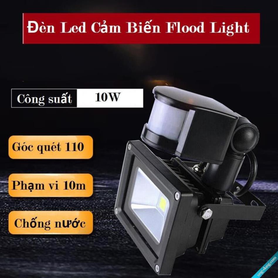 ✔️ Xả kho giá sốc -  đèn cảm ứng hồng ngoại,Đèn Led cảm biến Flood Light công suất 10W - uy tin 1 đổi 1