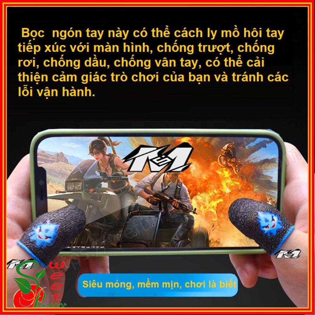 Giao Hỏa TốcSet 2 Bao Ngón Tay Dệt Kim Chống Mồ Hôi Chơi Game Free Fire - PUBG - Liên Quân
