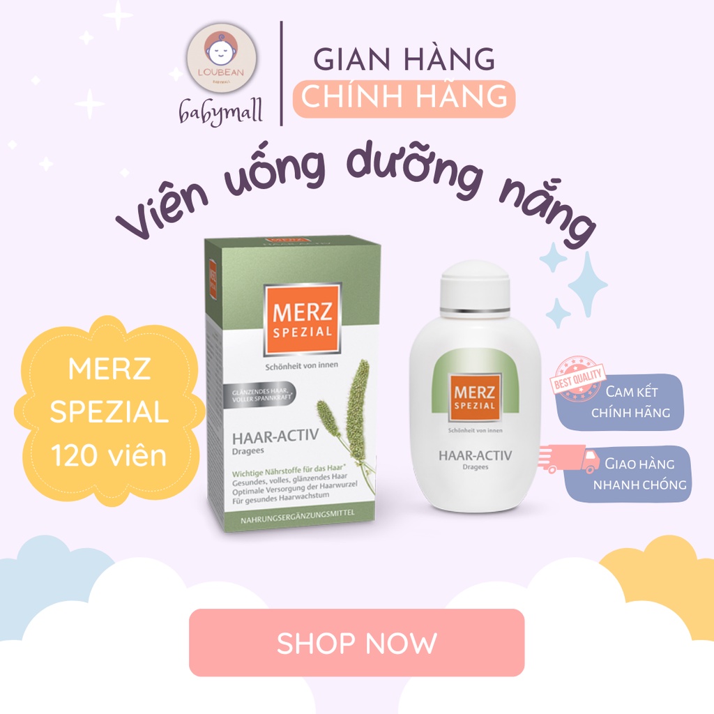 Viên uống ngăn ngừa rụng tóc và giúp mọc tóc MERZ SPEZIAL nội địa Đức an toàn cho mẹ sau sinh cho con bu 120v