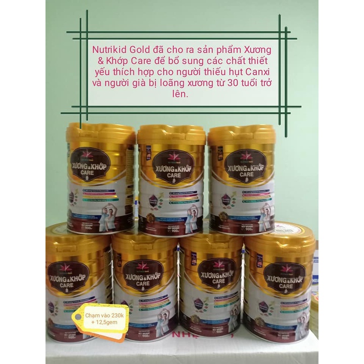 Sữa xương khớp cho người trung niên và cao tuổi Nutrikidgold Care 900g - Giảm đau xương khớp cho người già