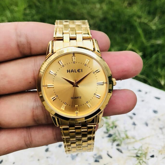 Đồng Hồ Nam Nữ HALEI H1 Khung Thép Mạ Vàng Cao Cấp Lịch Lãm Sang Trọng [SALE GIÁ SỐC] | BigBuy360 - bigbuy360.vn