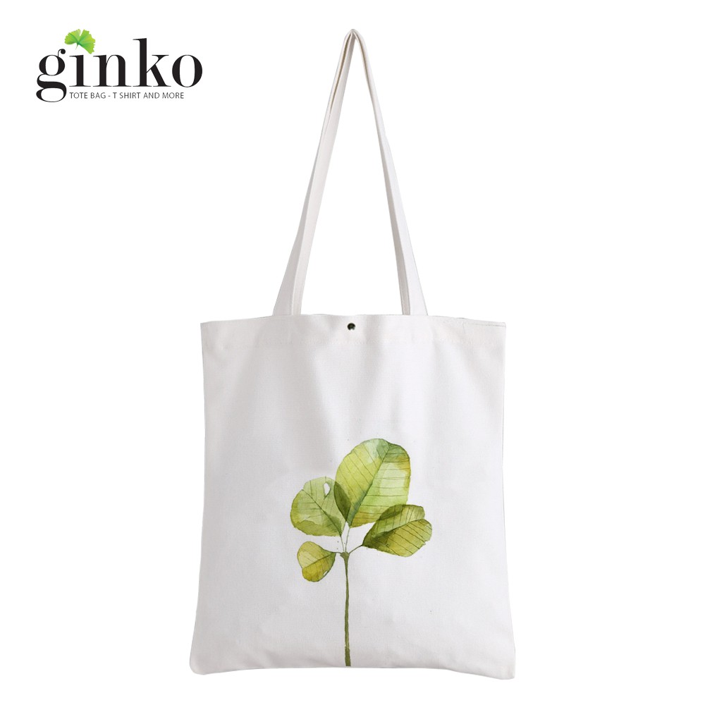 Túi Vải Tote GINKO Kiểu Basic In Hình cây lá G45