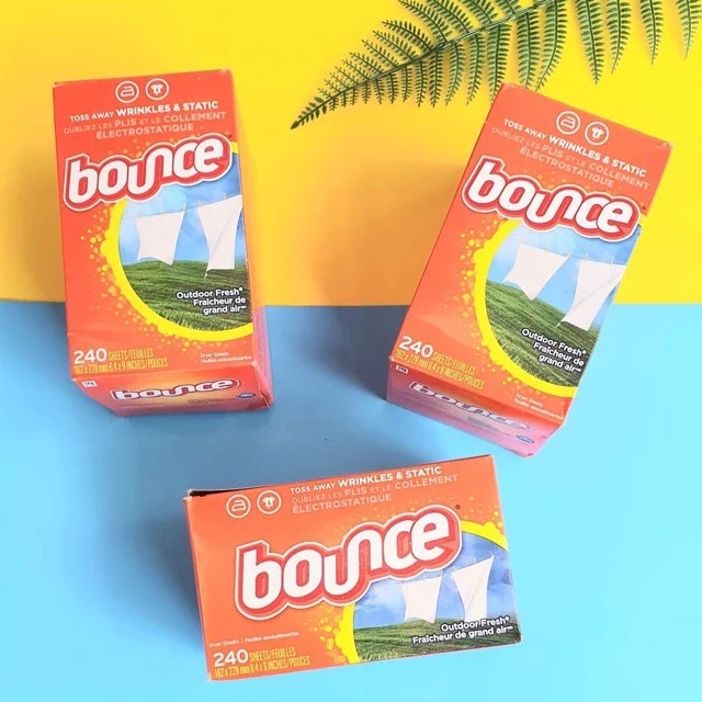 Giấy Thơm Quần Áo, Chống Ẩm Mốc BOUNCE 4 In 1 Dryer Sheets Mỹ (Hộp 320)