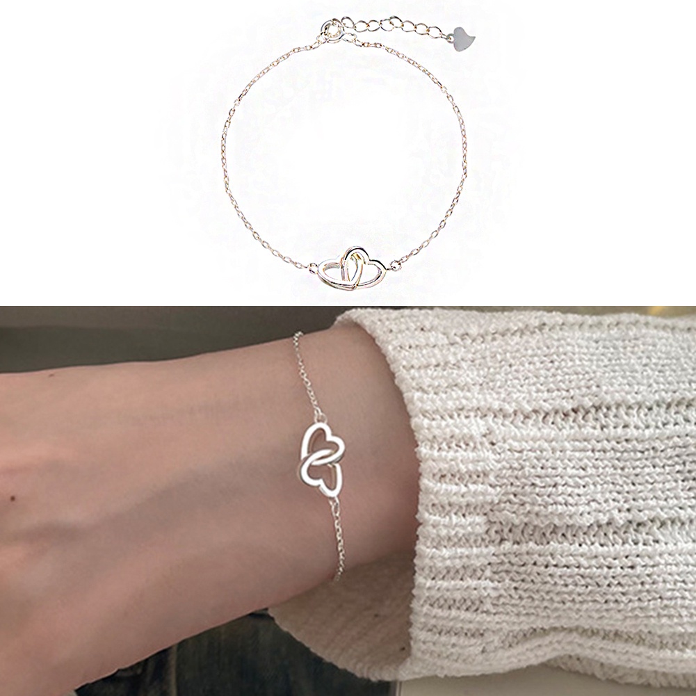 Vòng Tay Mặt Hình Trái Tim Bằng Hợp Kim Thời Trang Tinh Tế