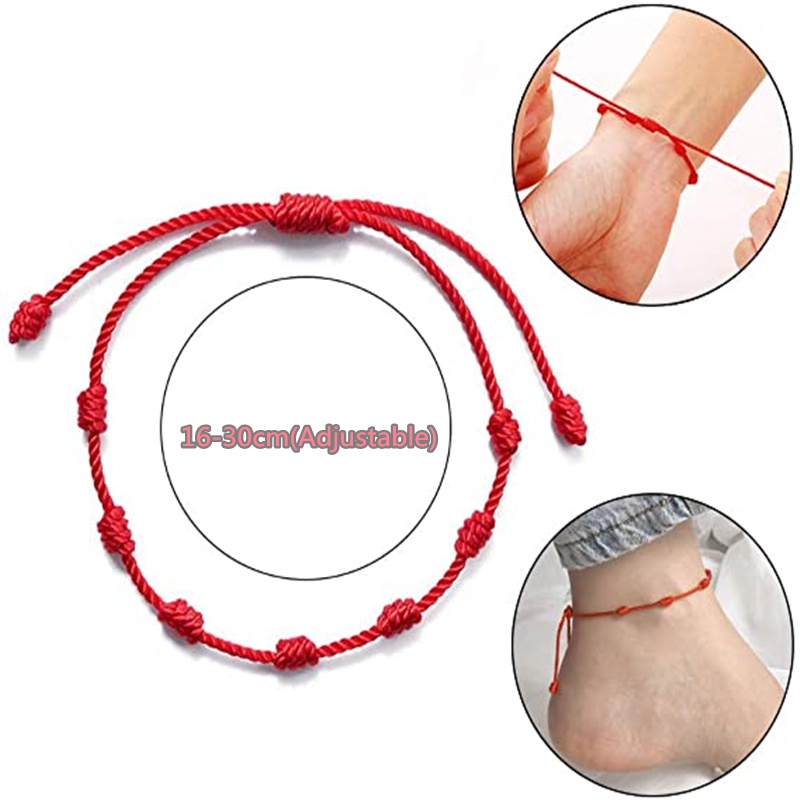 Set 12 Vòng Tay Dây Đỏ May Mắn 7 Sợi Cho Cặp Đôi