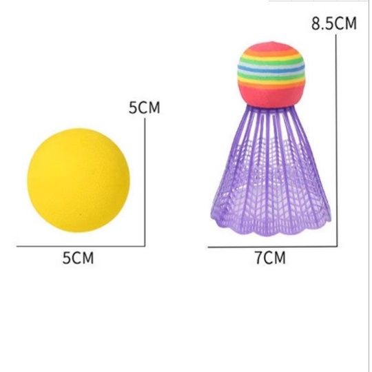 Bộ 2 Vợt Đánh Cầu Lông Kèm 2 Quả Bóng Tennis Cho Bé - Vợt cầu lông trẻ em