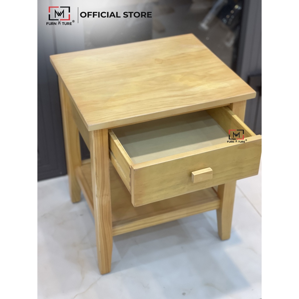 Tab đầu giường SARA gỗ thông cao cấp thương hiệu MW FURNITURE