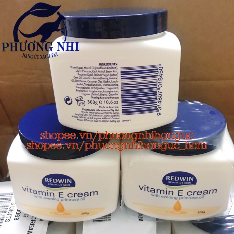 HÀNG CÓ BILL MUA TẠI ÚC, BAY AIR - KEM DƯỠNG DA REDWIN CREAM WITH VITAMIN E VÀ DẦU HOA ANH THẢO