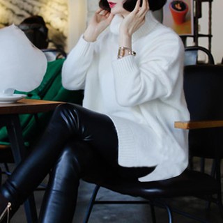 Ulzzang Áo len cổ lọ xẻ vạt dáng oversize M022 KS