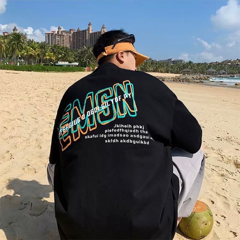 Áo thun phông nam nữ PINK tay lỡ form rộng EMSN Unisex