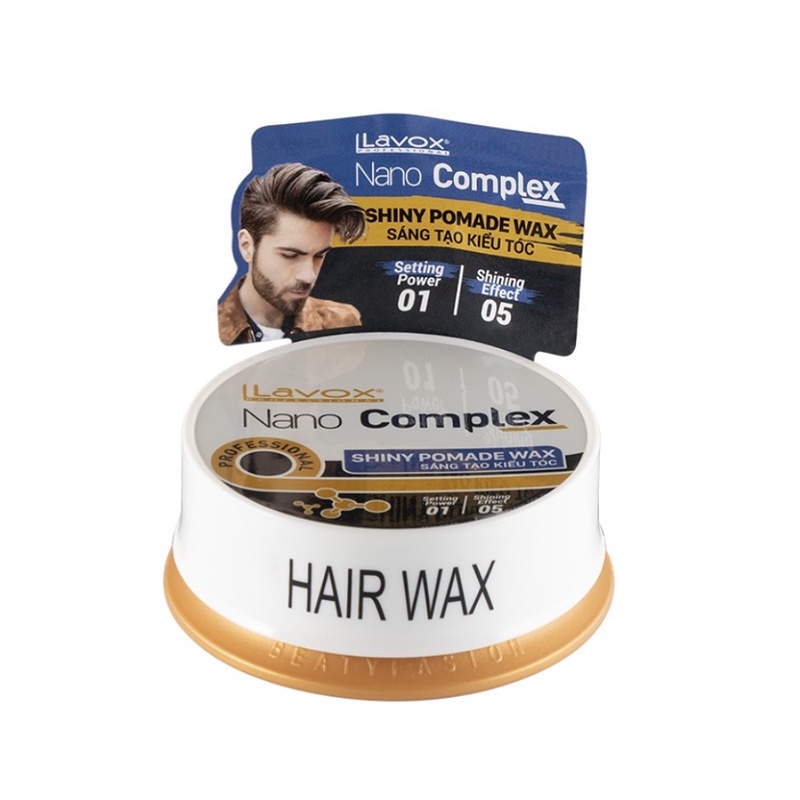 WAX BÓNG – SÁNG TẠO KIỂU TÓC SHINY POMADE WAX LAVOX NANOCOMPLEX 80ML ( HÀNG CHÍNH HÃNG )