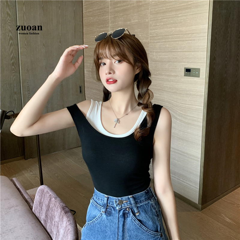 SUXI Áo Sơ Mi Sát Nách Thời Trang Mùa Hè Cho Nữ