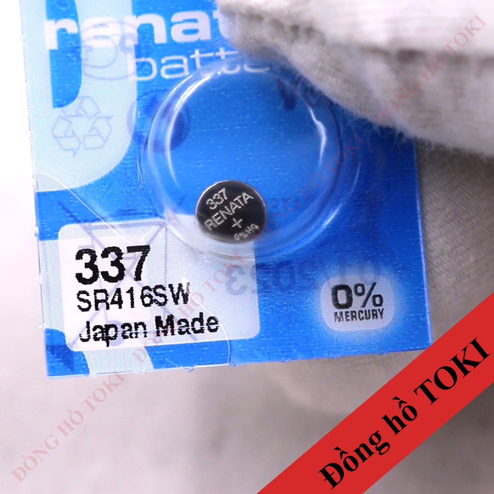 Pin đồng hồ oxit bạc 337-SR416SW chính hãng Thụy sỹ Renata