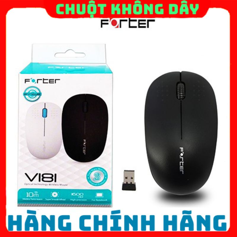 [CHÍNH HÃNG] Chuột không dây Forter V181+ Tặng pin. Mouse không dây