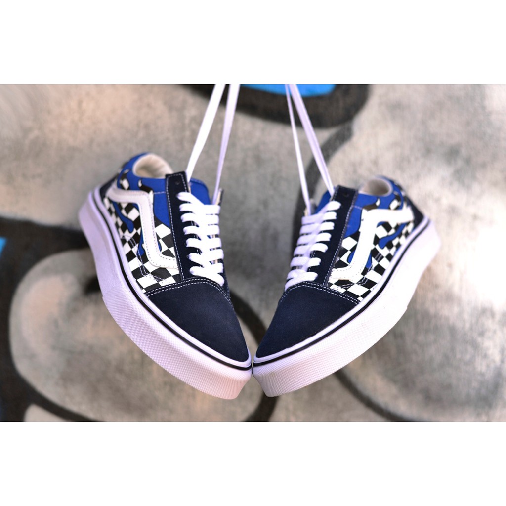 [XẢ KHO] Giày Vans CHECKER FLAME OLD SKOOL Sneaker Đầu Lâu Mới (Hàng Sẵn) ! ☑ ₁