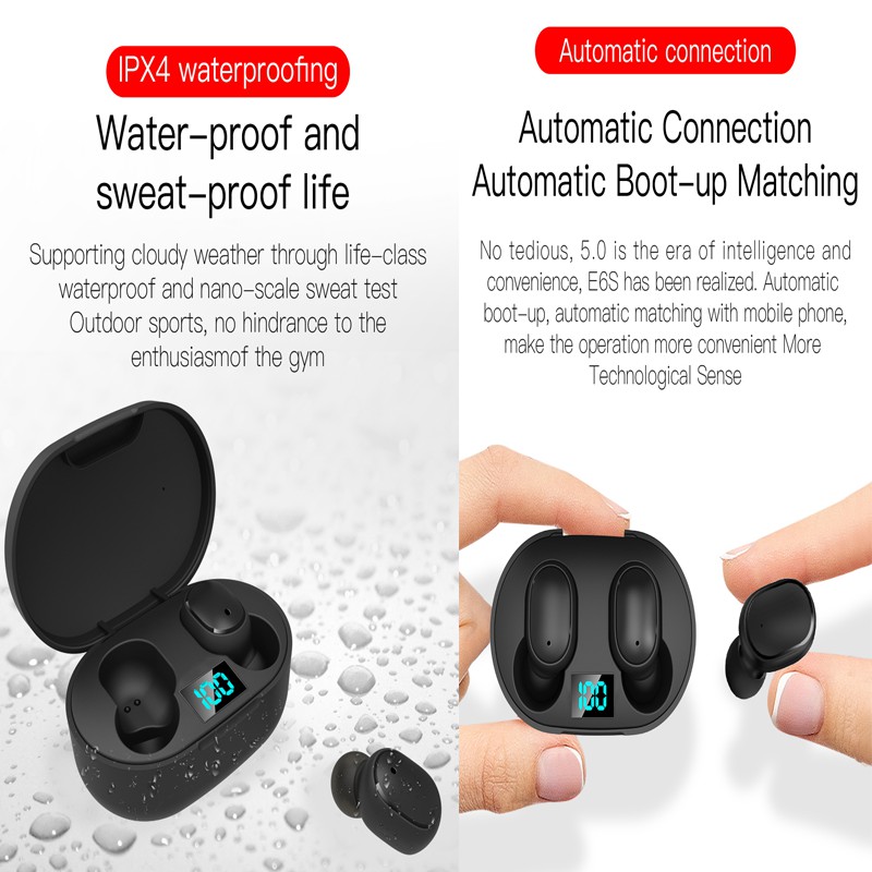 Tai nghe bluetooth Itikun A6S TWS chống nước khử tiếng ồn có micro chất lượng cao