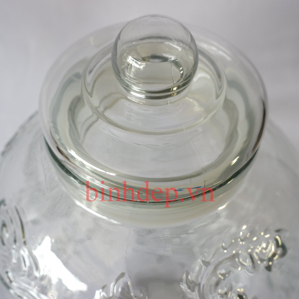 BÌNH NGÂM RƯỢU THUỶ TINH LONG PHỤNG 30L