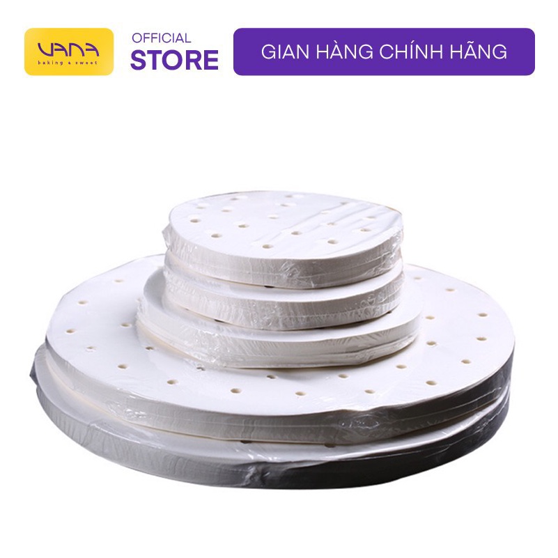 GIẤY NẾN ĐỤC LỖ (ĐỦ SIZE) DÙNG LÓT XỬNG HẤP BÁNH BAO, LÓT NỒI