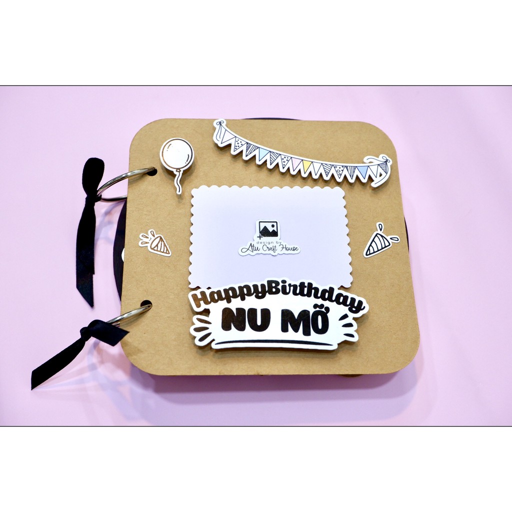 BIRTHDAY PHOTOBOOK - ALBUM SINH NHẬT - 6 TRANG + KHOEN CÒNG + HỘP QUÀ