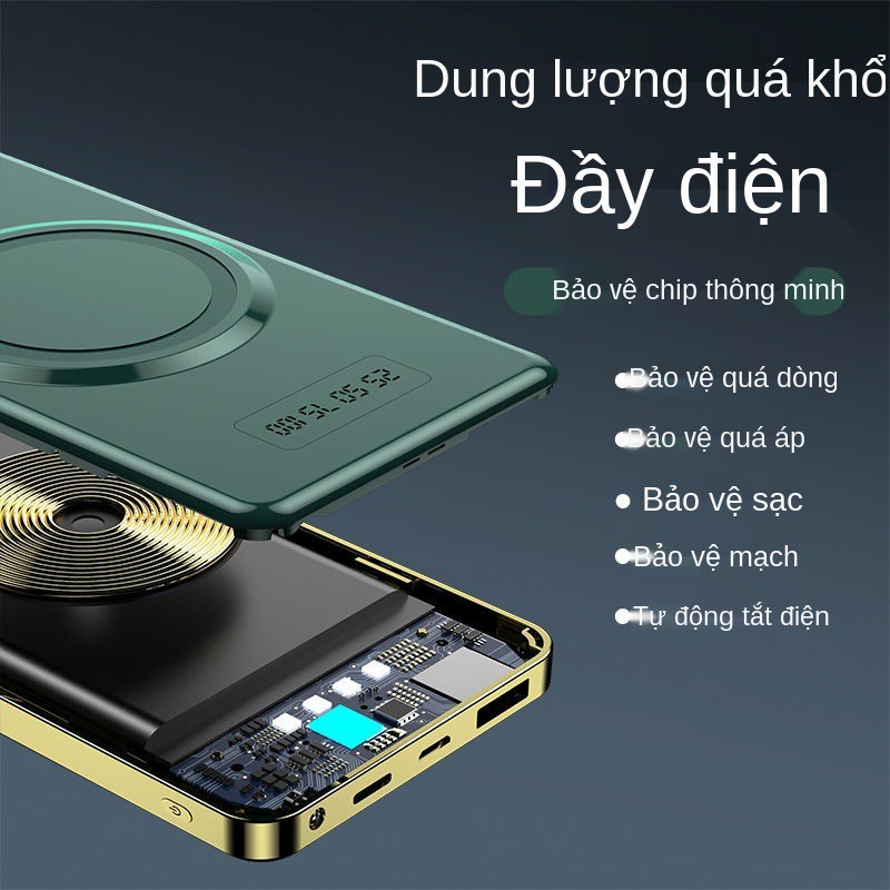 > Pin sạc dự phòng không dây kèm cáp 20 nghìn mAh loại nhỏ dung lượng lớn nhanh và bền sinh viên Huawei Apple chu