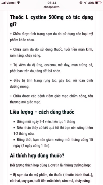 L cystine  Lcystine chống rụng tóc nám da