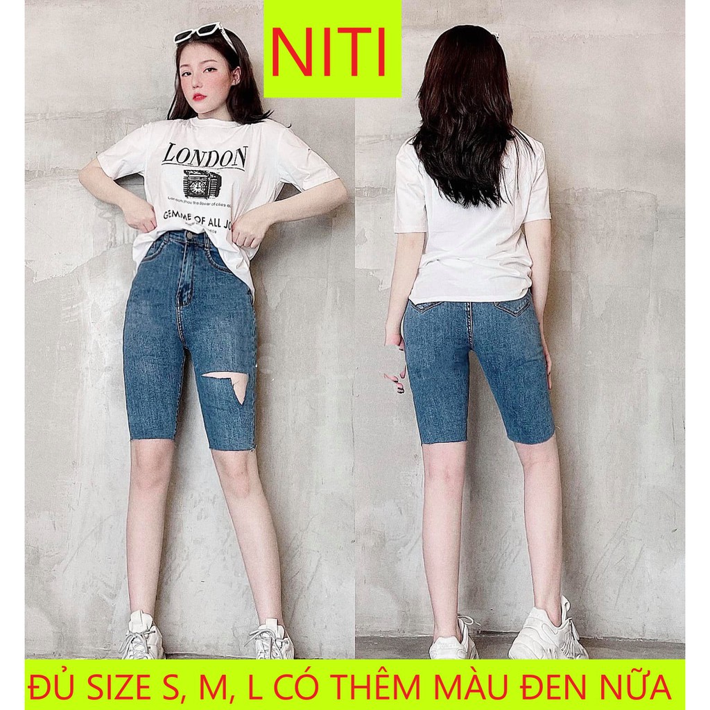 [ NGƯỜI HÁT RONG ] QUẦN NGỐ SKINNY JEAN GIÃN LỬNG NỮ RÁCH L NGƯỢC LAI TUA MÀU XANH ĐẬM, ĐEN CAO CẤP NITI SIÊU GIÃN HOT