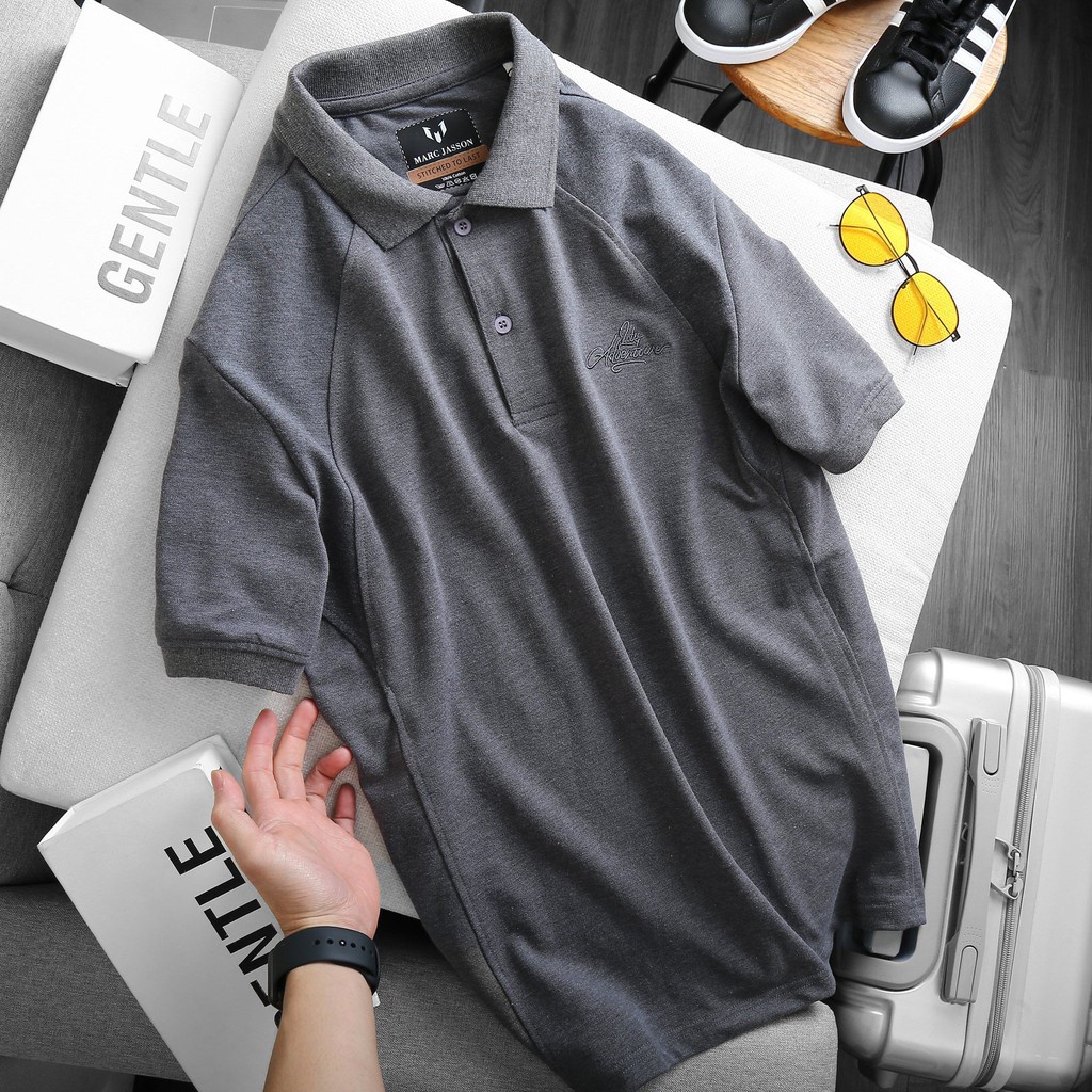 Áo polo nam trơn  trung niên Áo phông nam cổ polo vải cá sấu, form basic vô cùng thoải mái - áo thun nam tặng Ba
