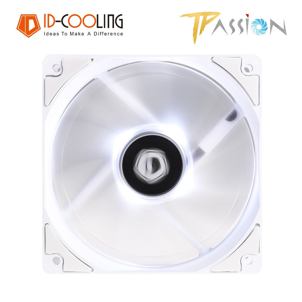 ✳✔Quạt tản nhiệt Fan case 12cm ID-Cooling XF-12025-SW - Full trắng, LED Trắng dịu, tôc 1800rpm hiệu năng cao, quay êm