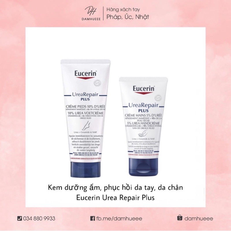 Kem dưỡng da tay, da chân Eucerin Urea Repair Plus