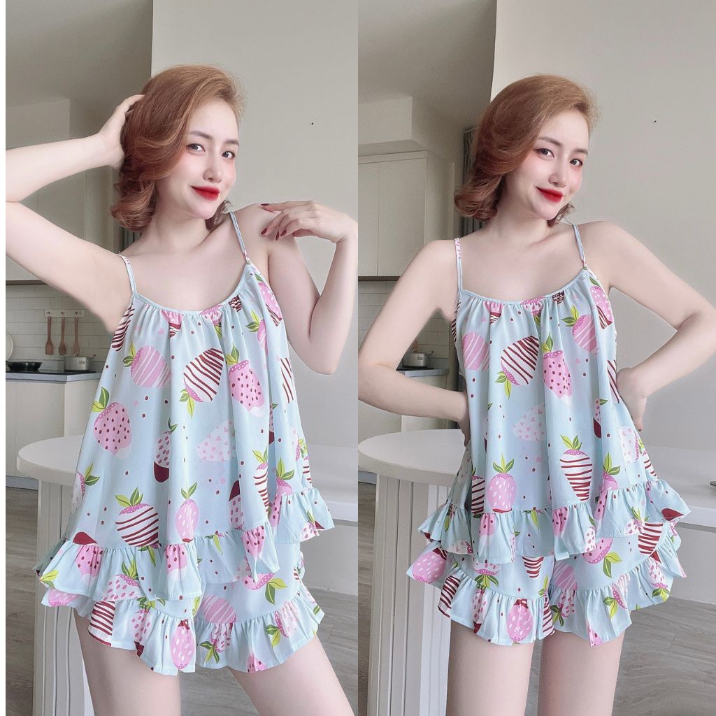 Đồ Ngủ Nữ BIGSIZE MIKY, Đồ Ngủ Sexy lụa Mango cao cấp mềm mại xinh xắn < 70KG