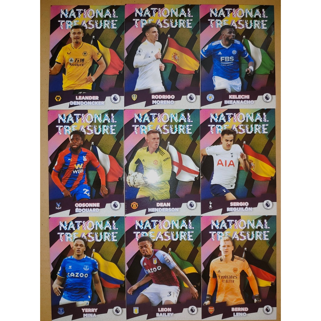 thẻ SKY National Treasure - Dendoncker, Rodrigo Moreno, Iheanacho, Edouard, Mina, Reguilon, Leno, Leon Bailey, Henderson