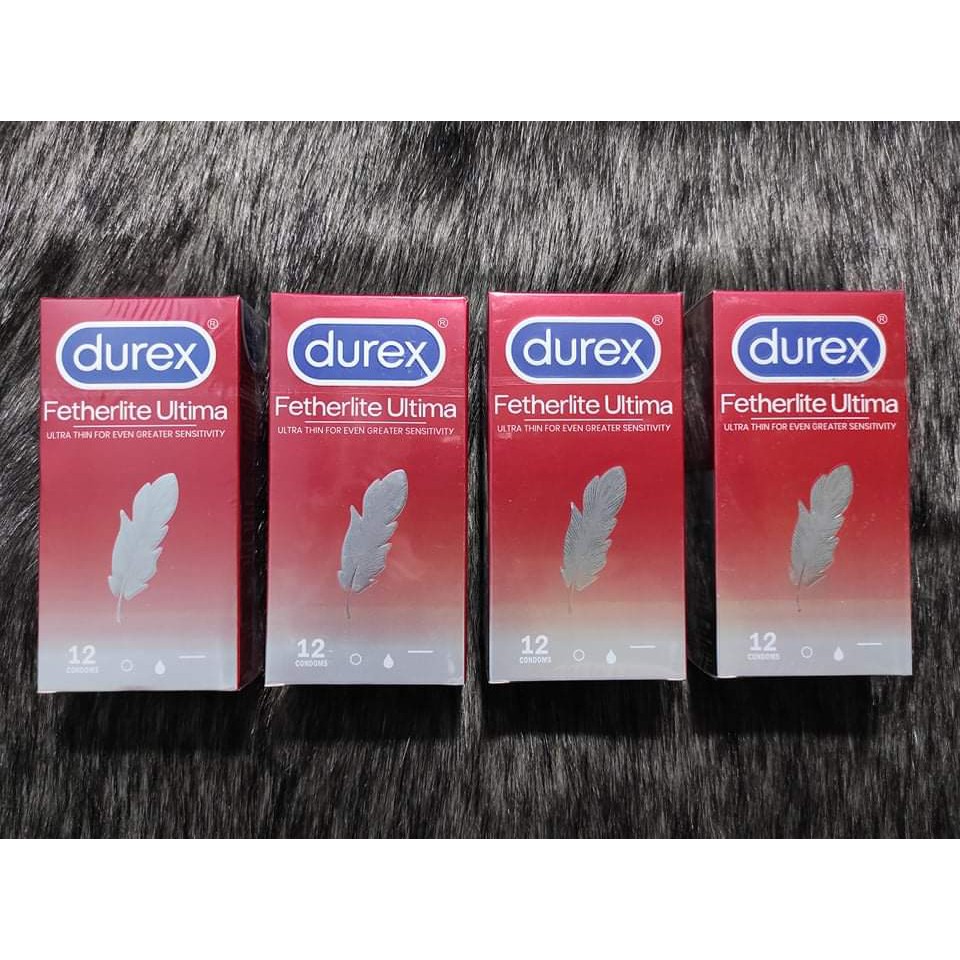 Combo 4 hộp durex fetherlite ultima bao cao su siêu mỏng hộp 12 bao Tặng 1 hộp cùng loại