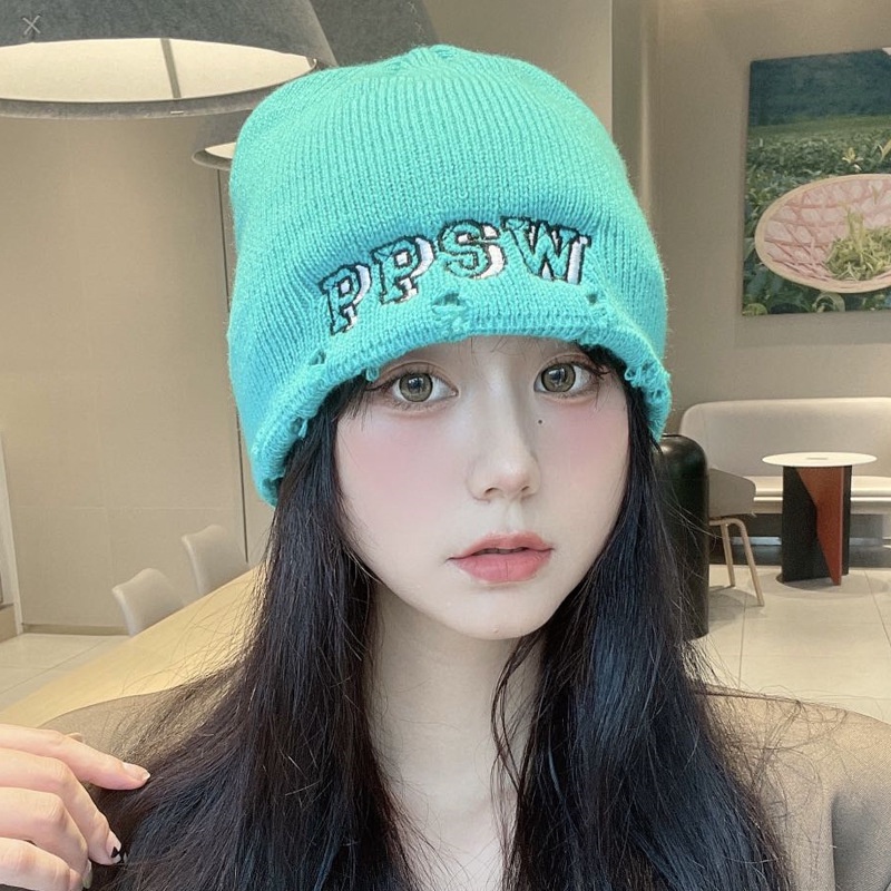 Nón Len Rách Cao Cấp PPSW - Mũ Len Rách Thêu PPSW Streetwear